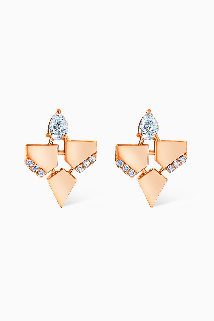 

Glacial Frost Diamond Earrings in 18kt Rose Gold