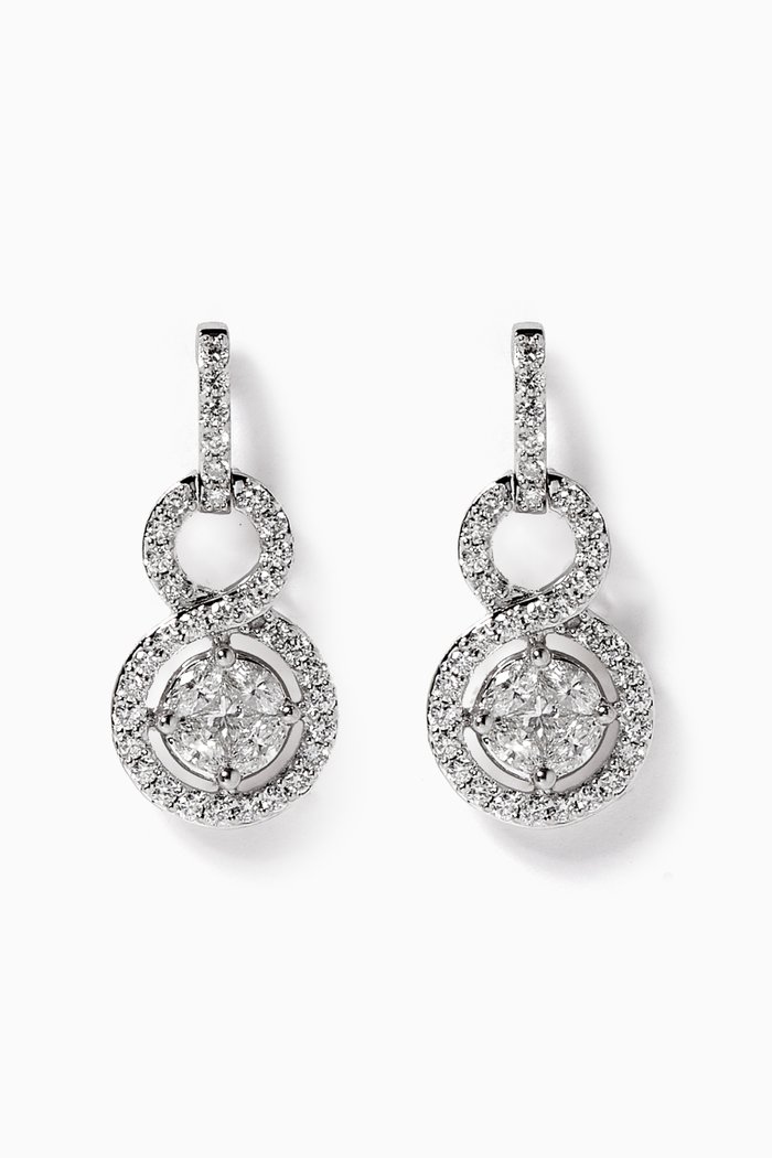 

OneSixEight Infinity Diamond Earrings in 18k White Gold