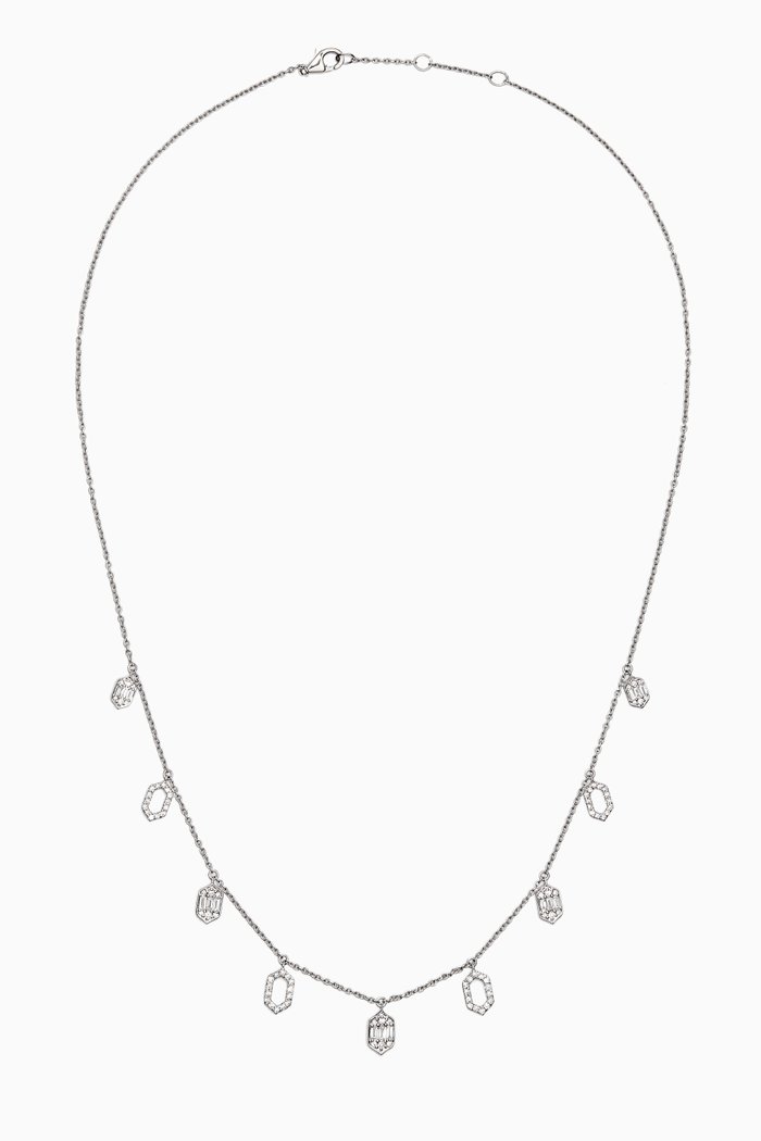 

Palace Baguette Diamond Necklace in 18kt White Gold