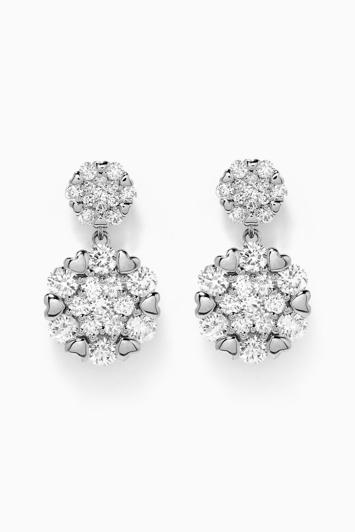 

Heart to Heart Diamond Earrings in 18kt White Gold