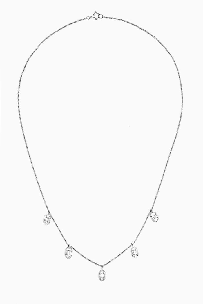

Palace Baguette Diamond Necklace in 18kt White Gold