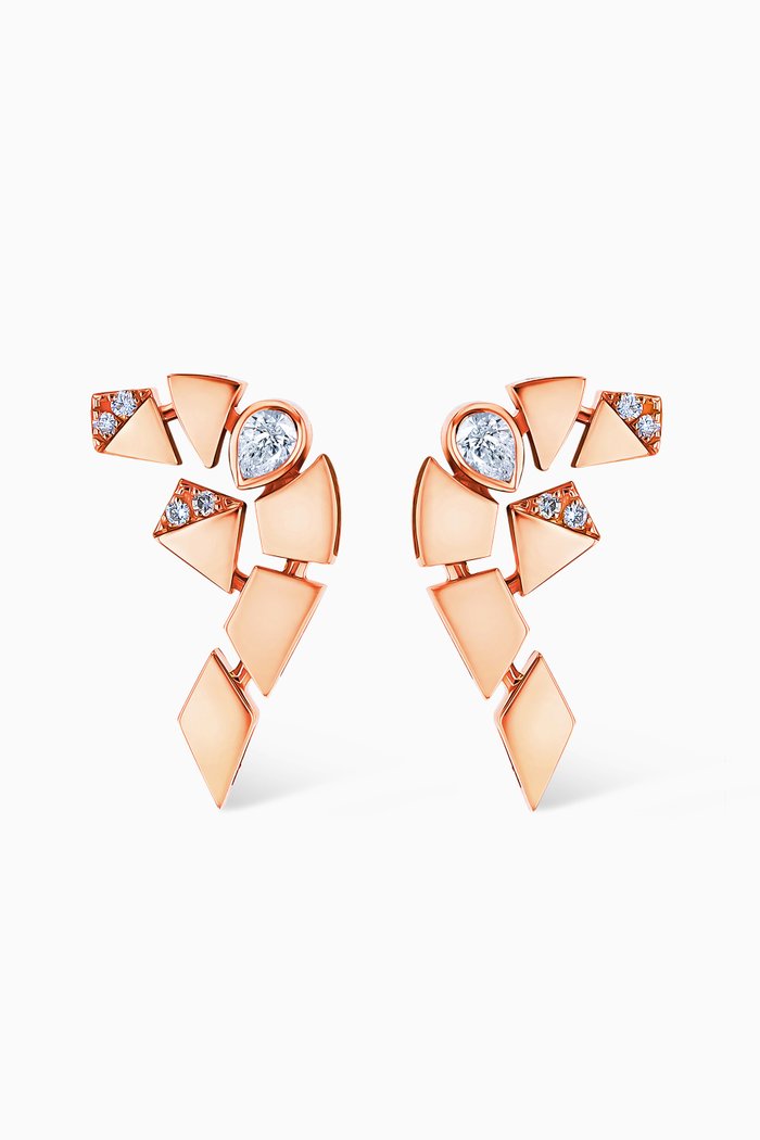 

Glacial Frost Diamond Earrings in 18kt Rose Gold