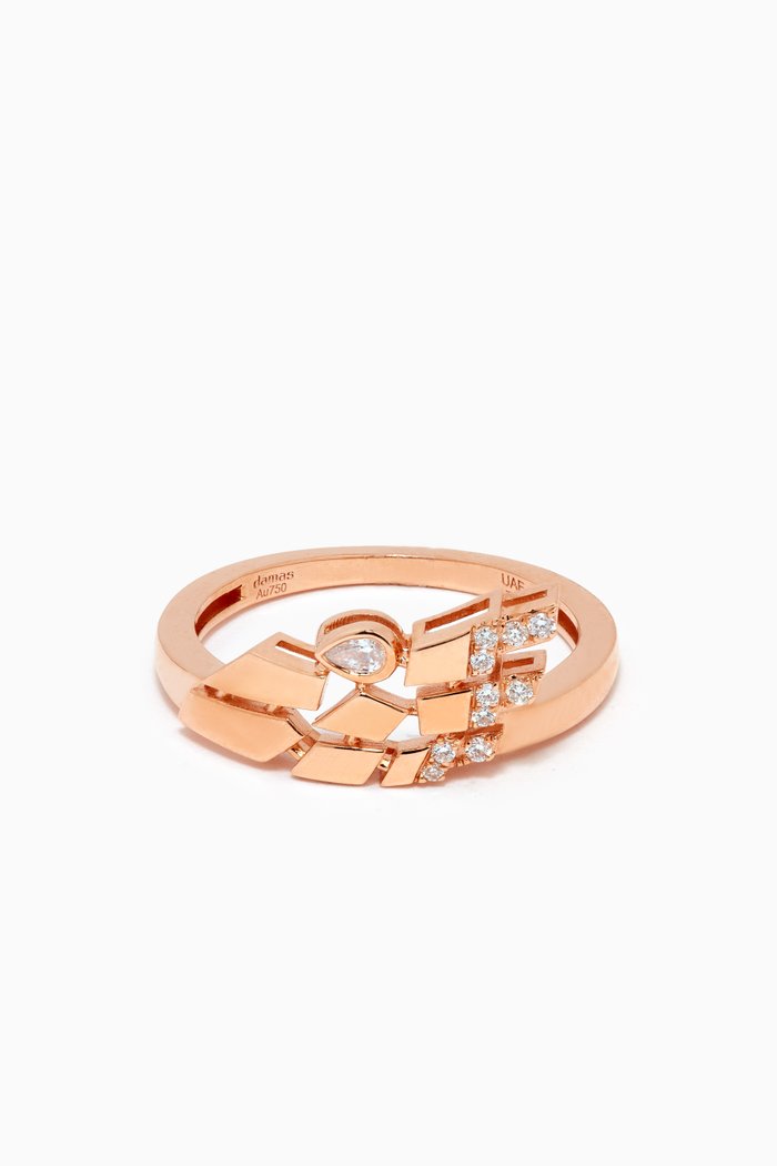 

Glacial Frost Diamond Ring in 18kt Rose Gold