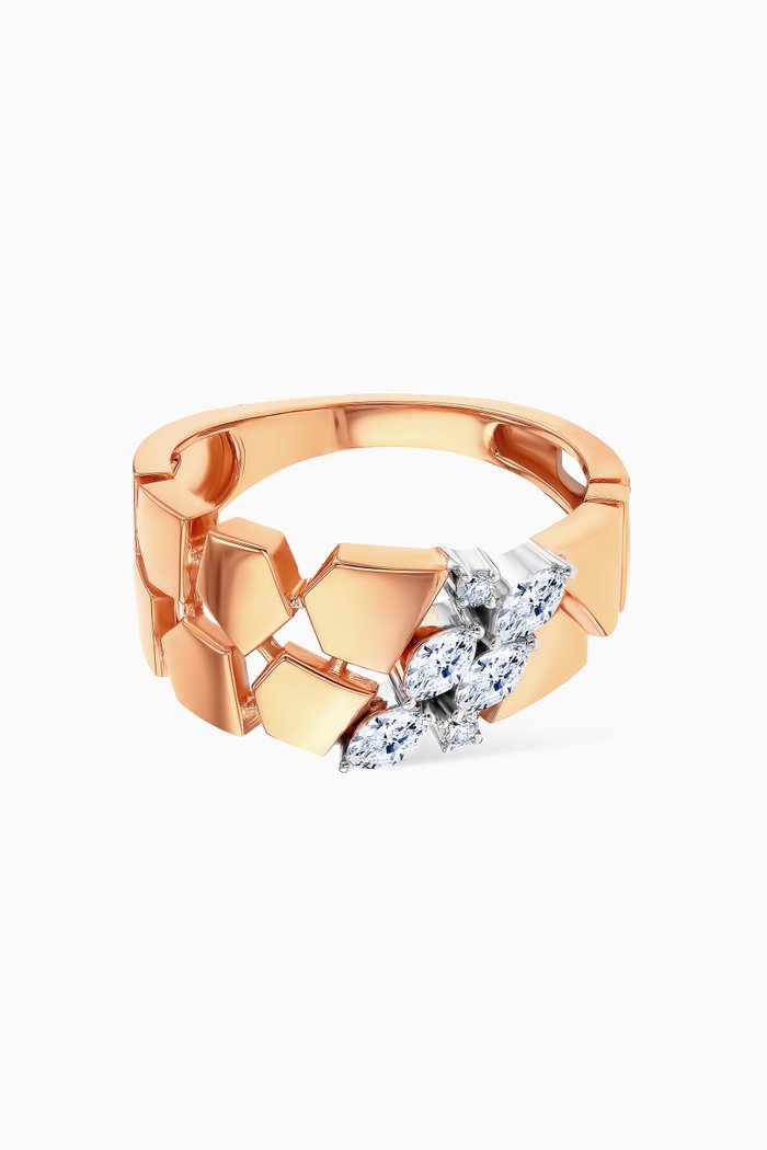 

Glacial Frost Diamond Ring in 18kt Rose Gold