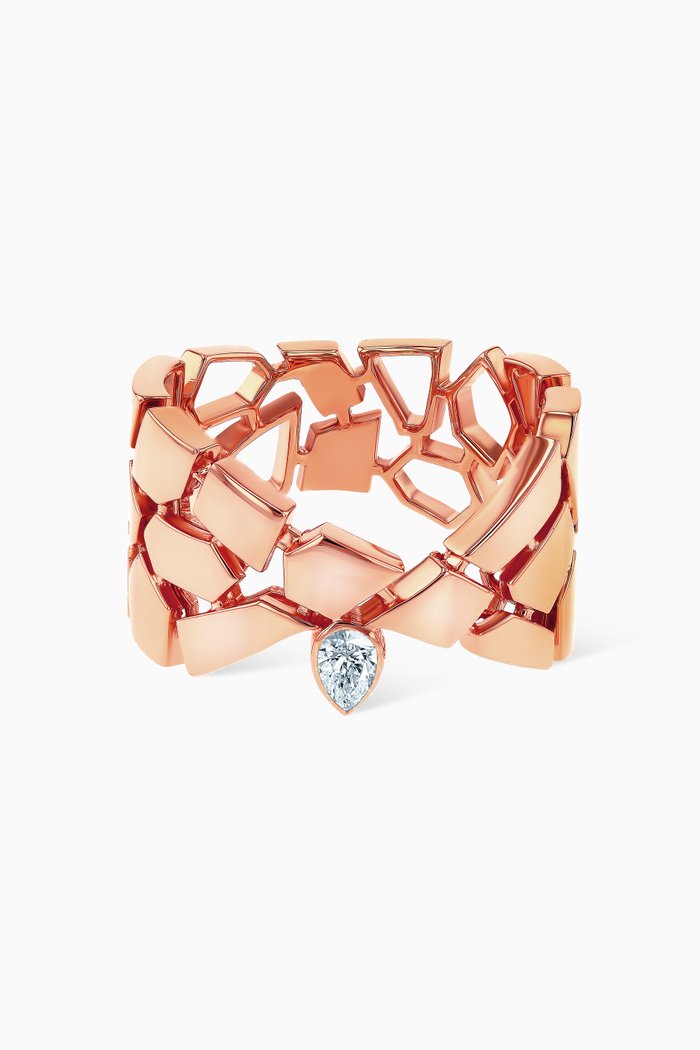 

Glacial Frost Diamond Ring in 18kt Rose Gold