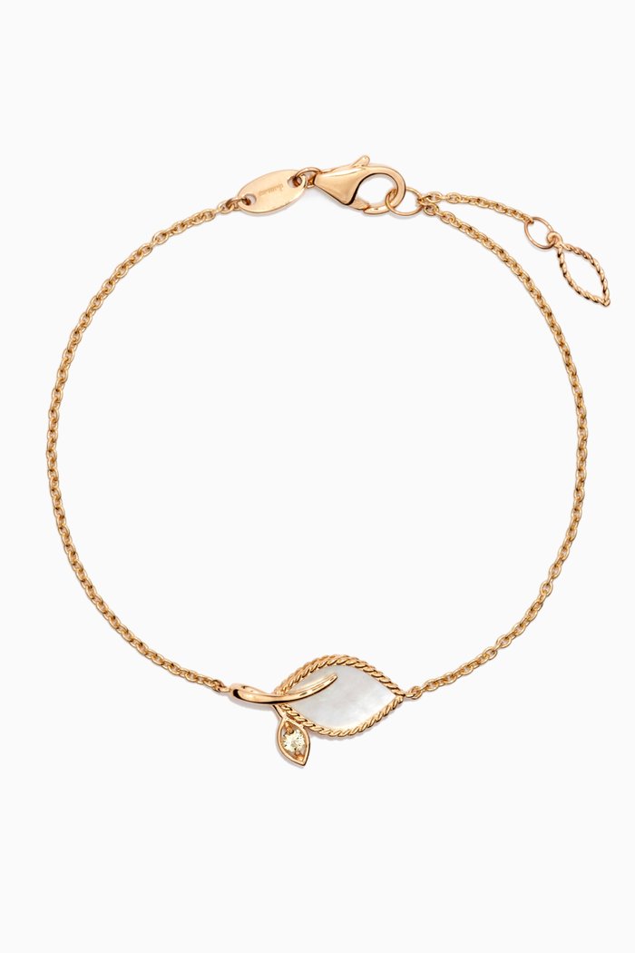 Farfasha Foglia Mother of Pearl Bracelet in 18k Rose Gold