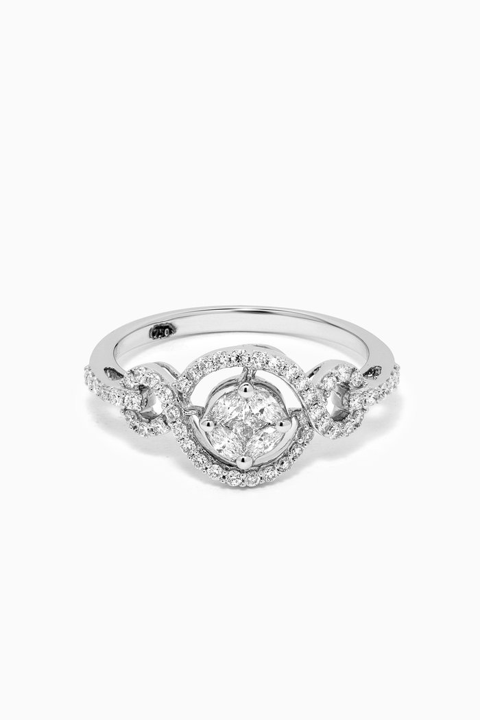 

OneSixEight Diamond Ring in 18kt White Gold