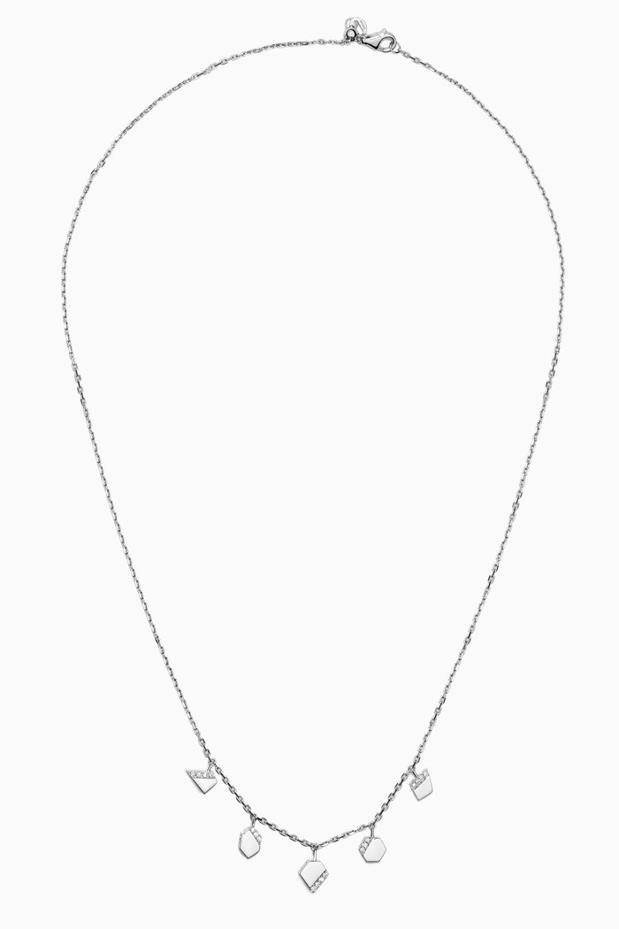 Glacial Frost Diamond Necklace in 18kt White Gold