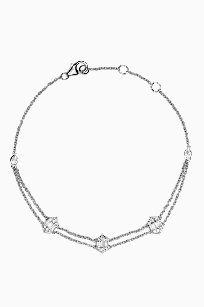 

Palace Baguette Diamond Double Bracelet in 18kt White Gold