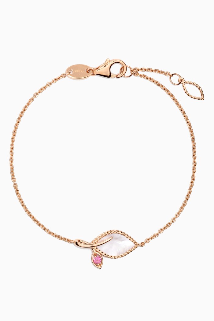 

Farfasha Foglia Mother of Pearl Bracelet in 18k Rose Gold