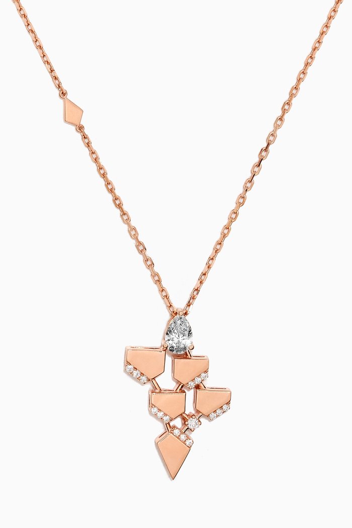 

Glacial Frost Diamond Necklace in 18kt Rose Gold