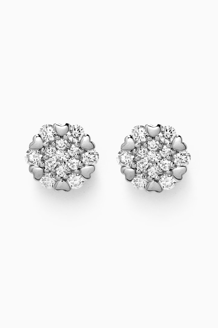 

Heart to Heart Diamond Stud Earrings in 18kt White Gold