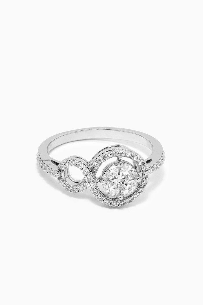 

OneSixEight Diamond Ring in 18kt White Gold