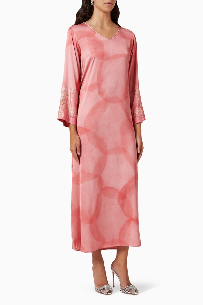 

Printed Kaftan, Pink
