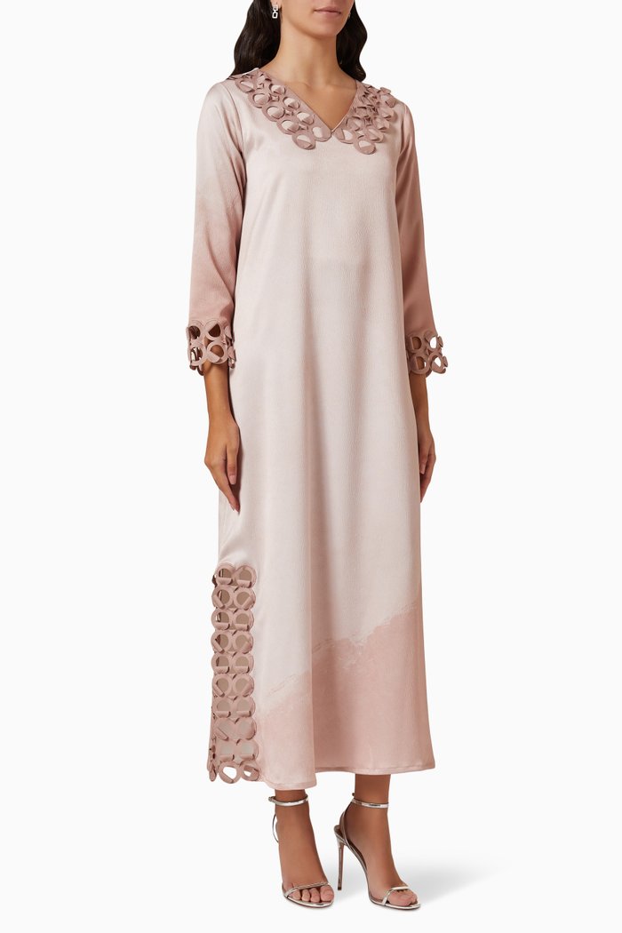 

V Neck Kaftan, Pink