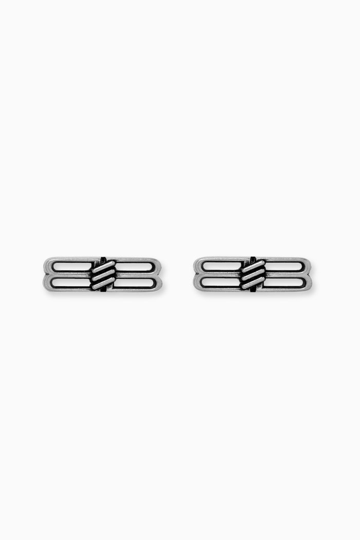

BB Icon Stud Earrings in Brass, Silver