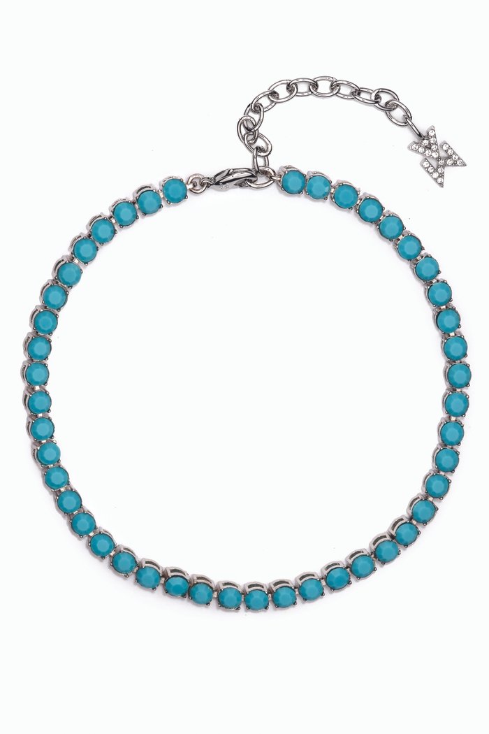 

Crystal Tennis Anklet, Blue