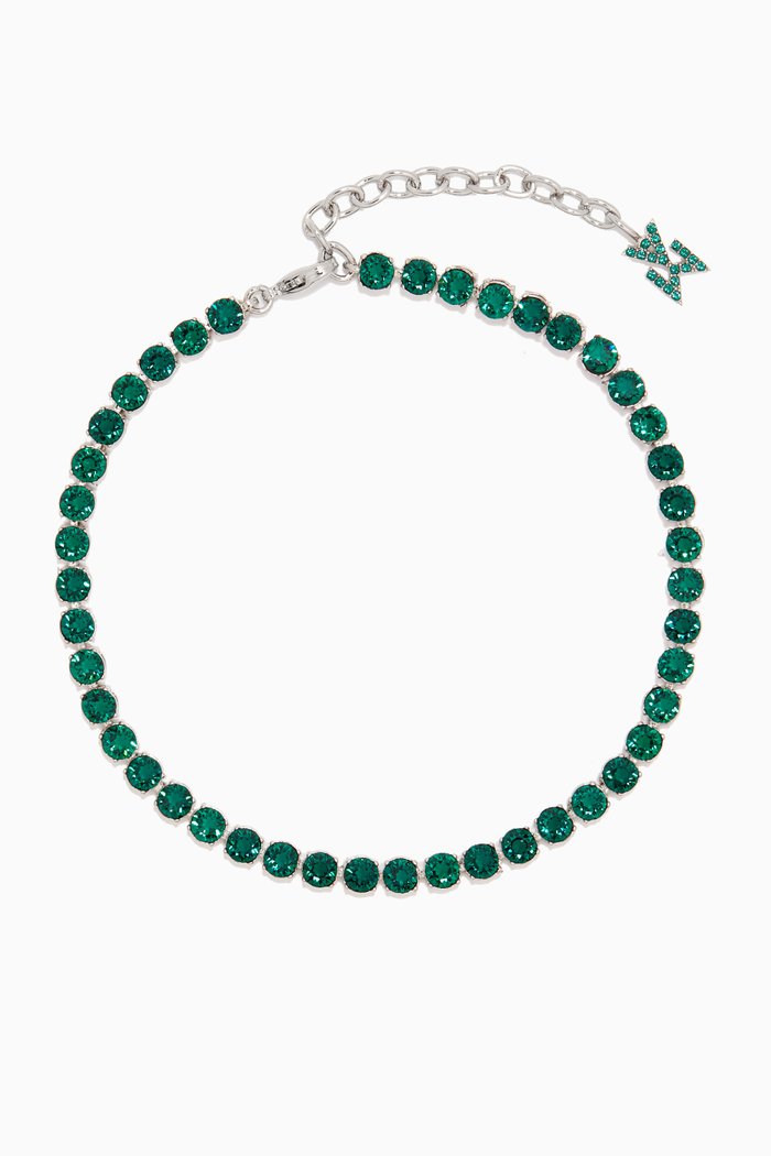 

Crystal Tennis Anklet, Green