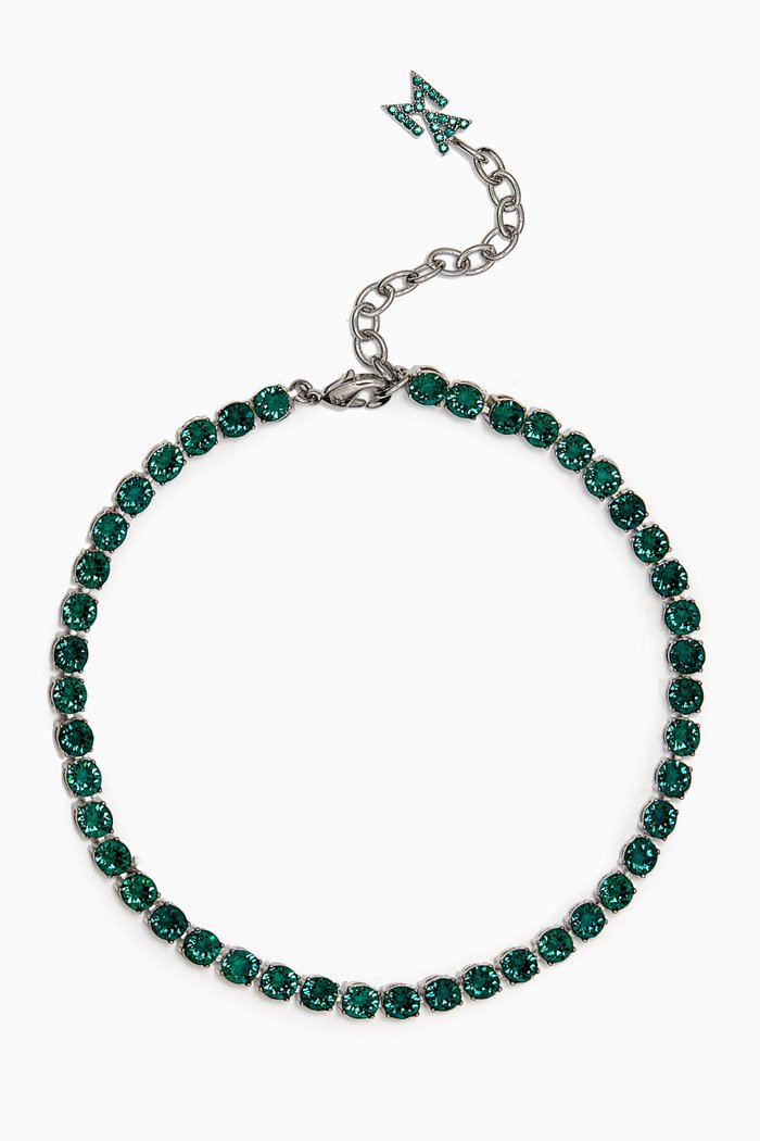 

Crystal Tennis Anklet, Green