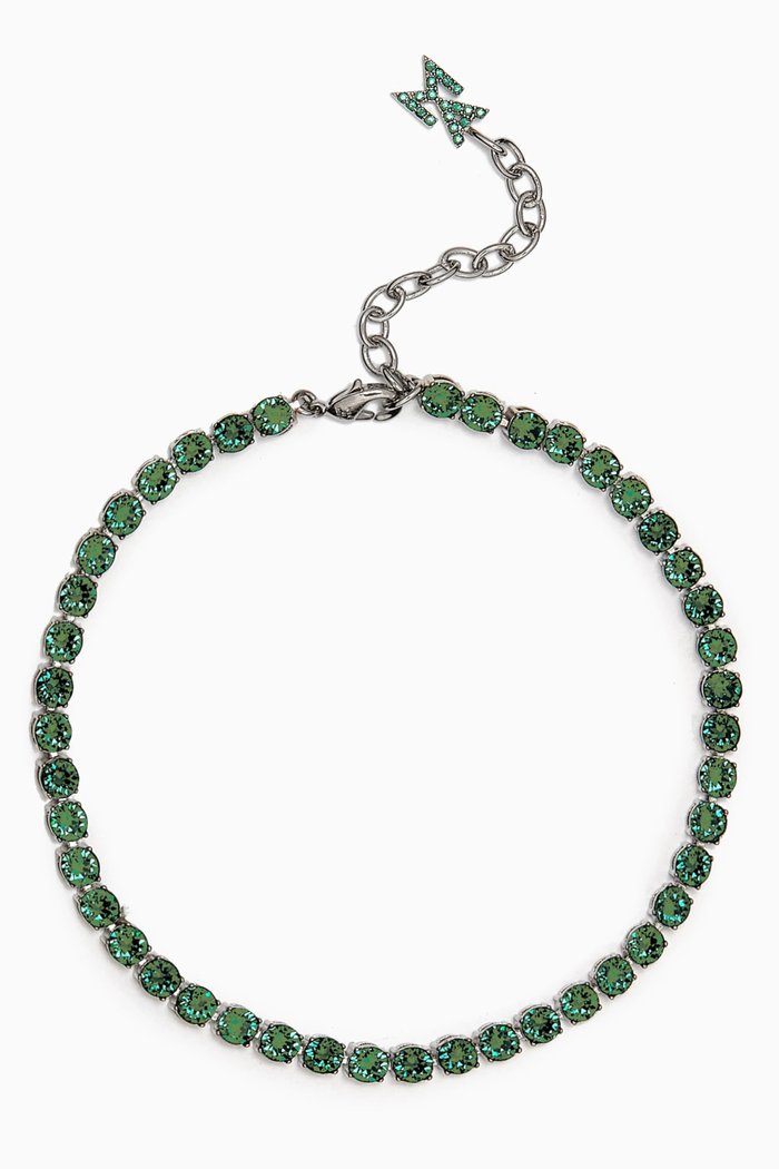 

Crystal Tennis Anklet, Green