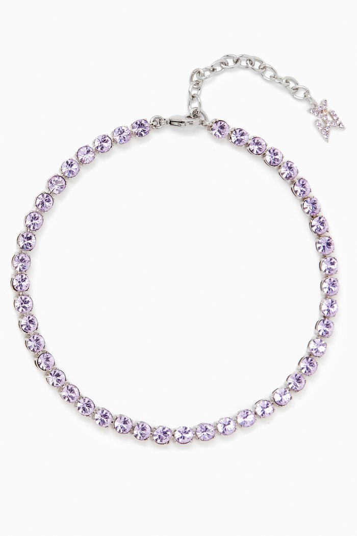 

Crystal Tennis Anklet, Pink