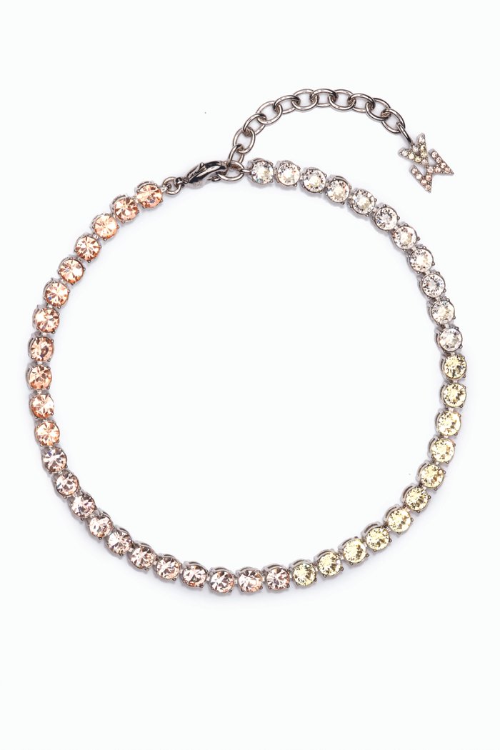 

Crystal Tennis Anklet, Multicolour