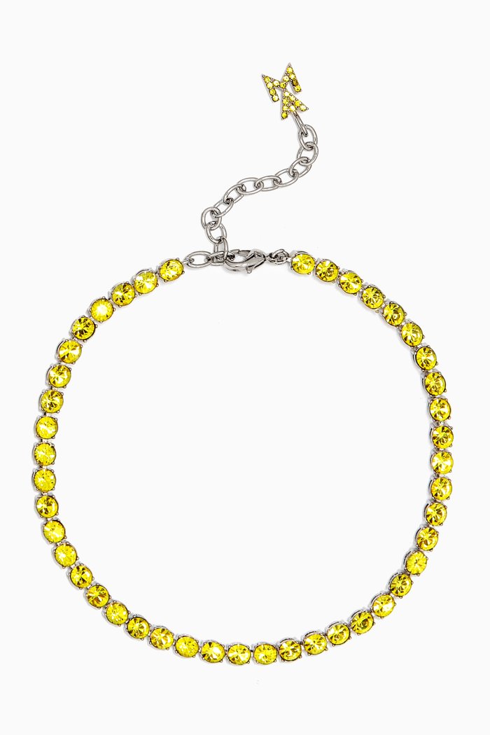

Crystal Tennis Anklet, Yellow