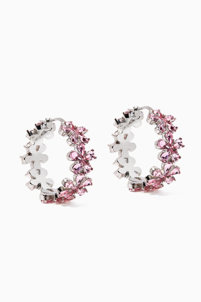 

Lily Mini Hoop Earrings, Pink