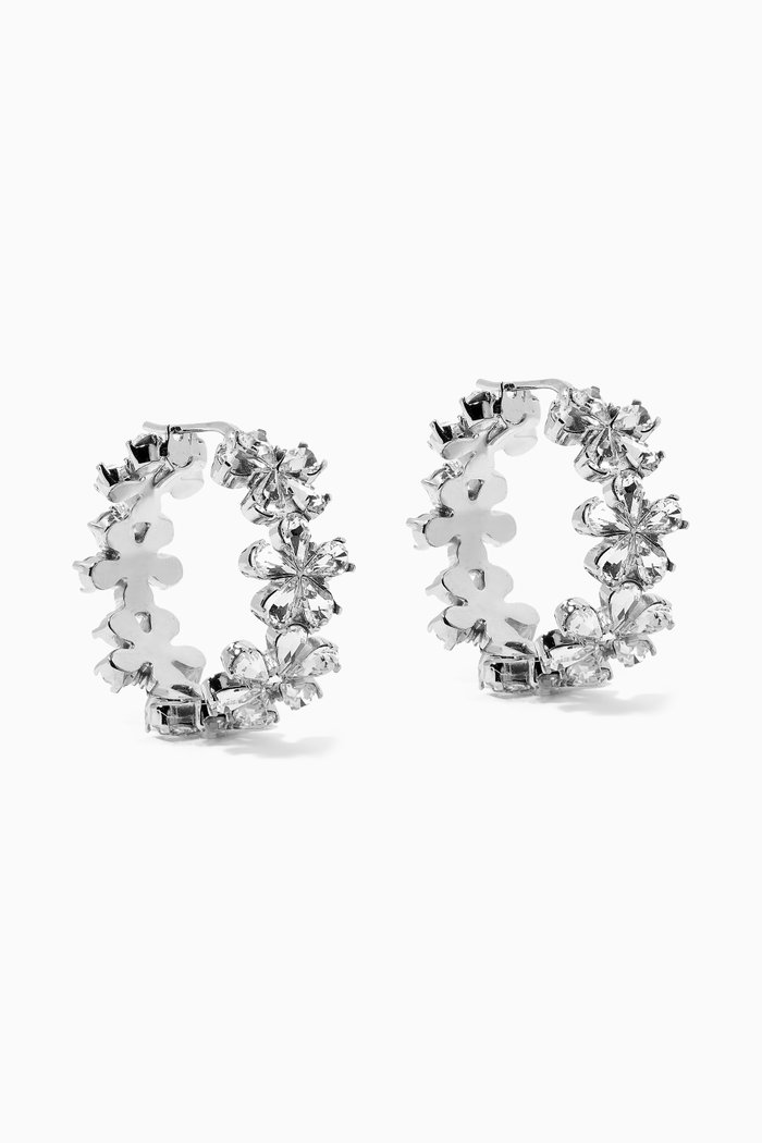 

Lily Mini Hoop Earrings, White