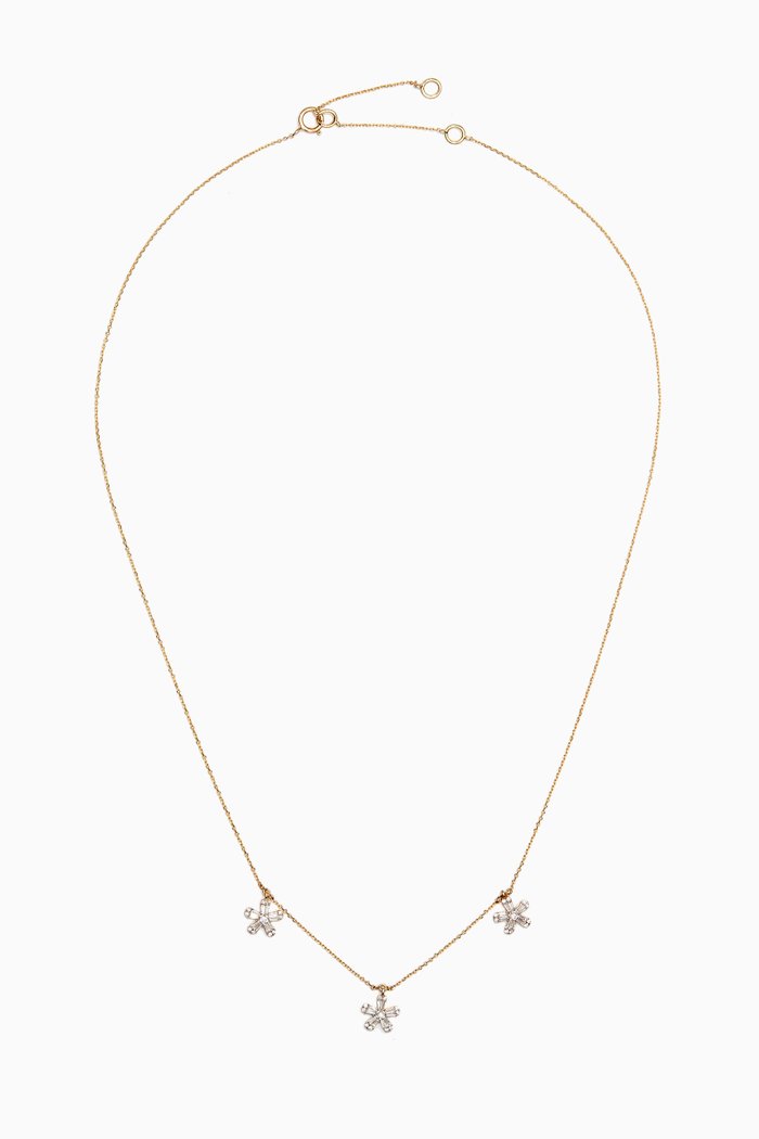 

Flower Power Trio Diamond Necklace in 10kt Yellow Gold