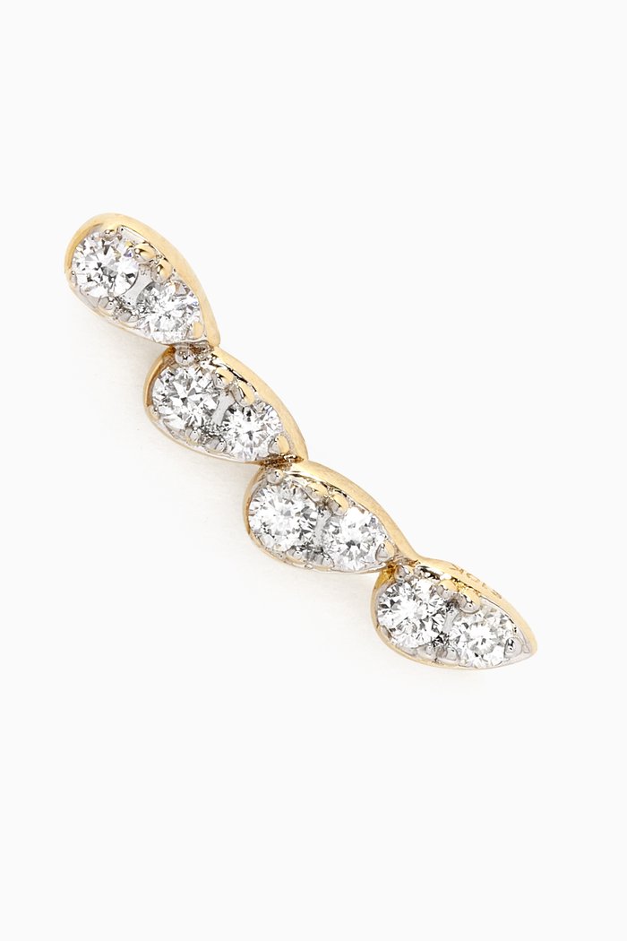 

Diamond Dewdrop Single Climber in in 10kt Yellow Gold