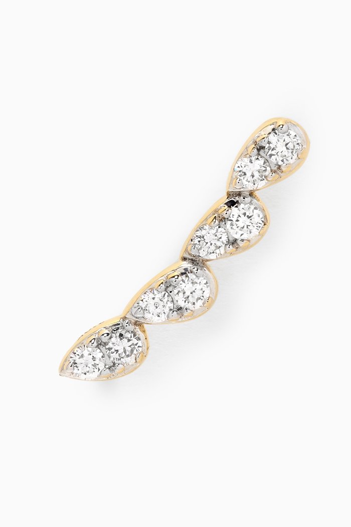 

Diamond Dewdrop Single Climber in 10kt Yellow Gold
