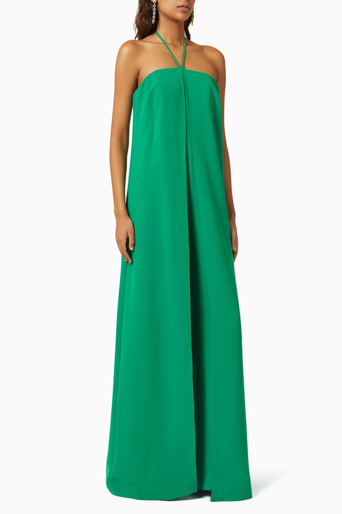 

Aya Jumpsuit in Stretch Crepe, Green