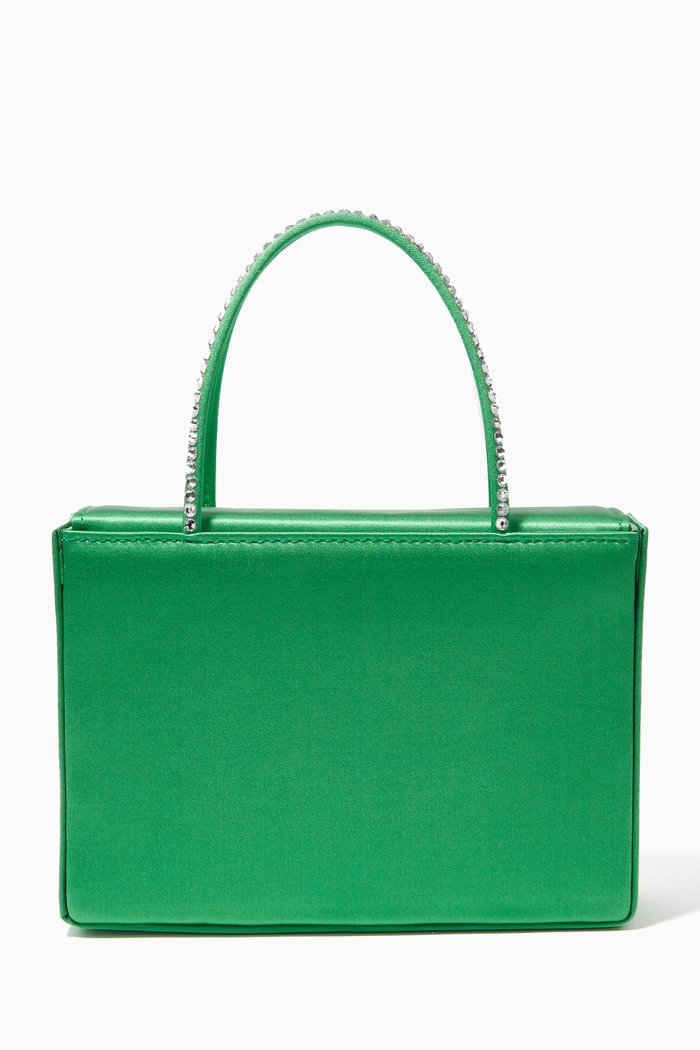

Small Amini Gilda Tote Bag in Satin, Green