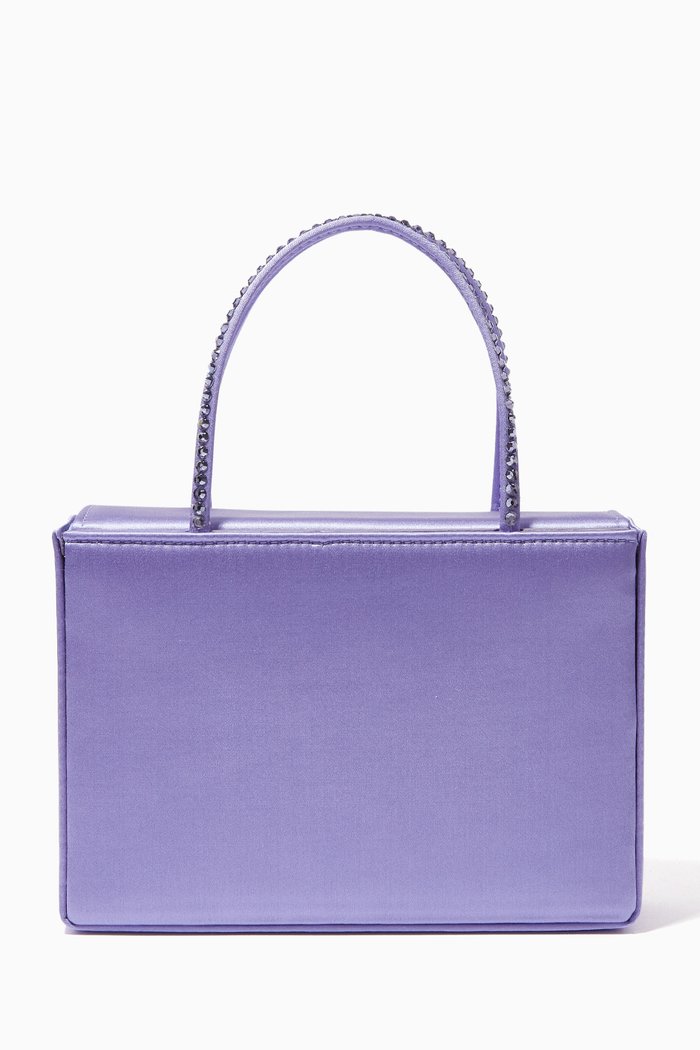 

Small Amini Gilda Tote Bag in Satin, Purple