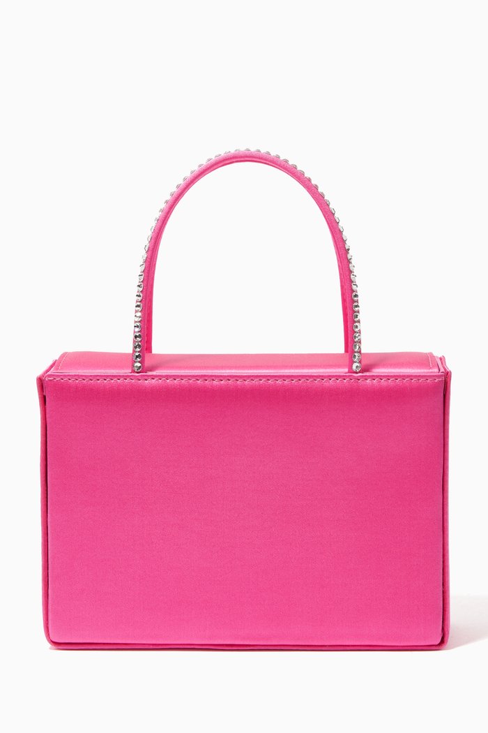

Small Amini Gilda Tote Bag in Satin, Pink
