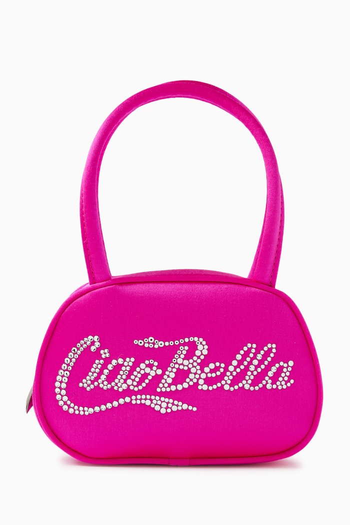 

Super Amini Ciao Bella Top-handle Bag in Satin, Pink
