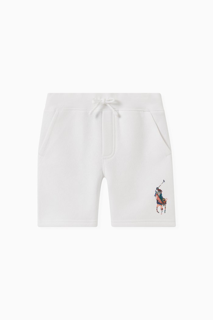 

Logo Detail Shorts in Cotton, White