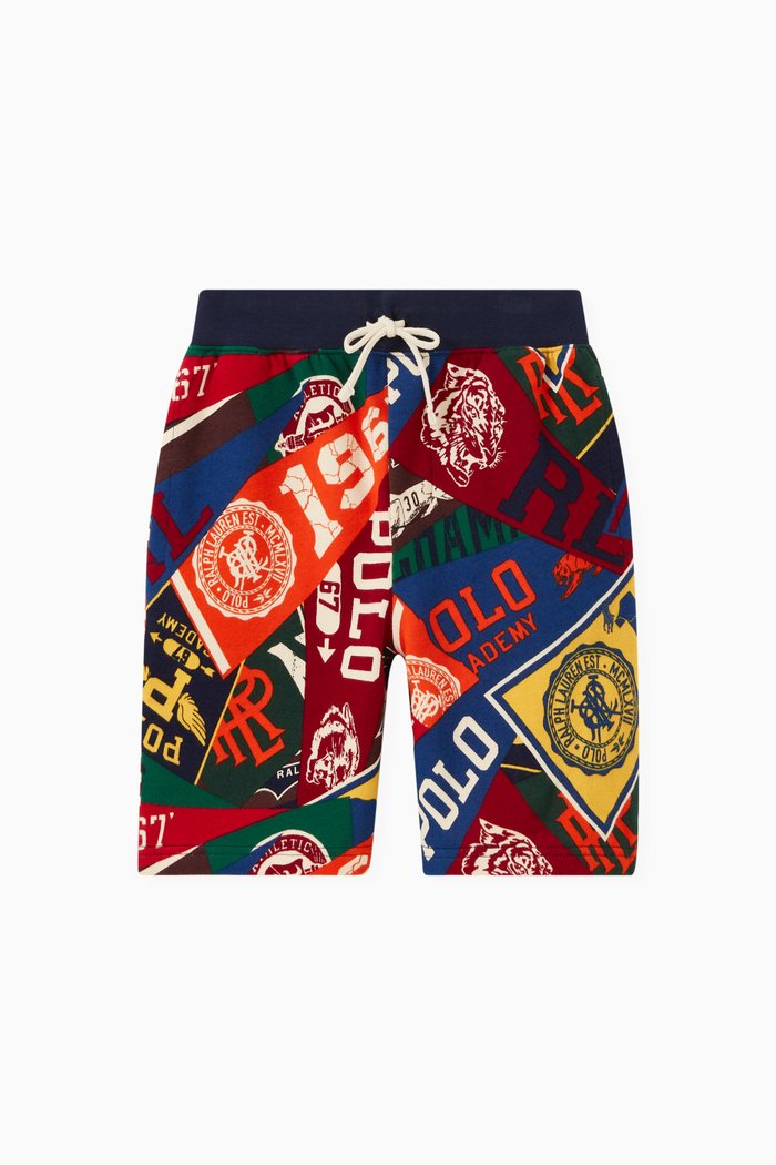 

Varsity Flags Print Shorts, Multicolour
