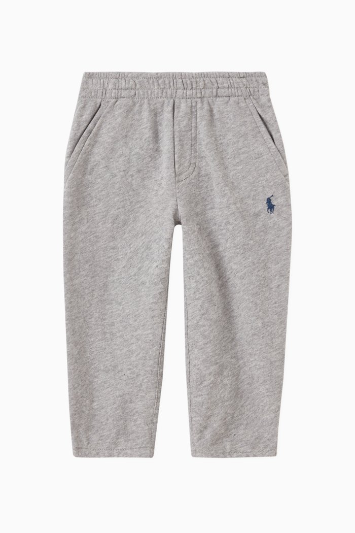 

Mini Polo Logo Sweatpants in Cotton, Grey