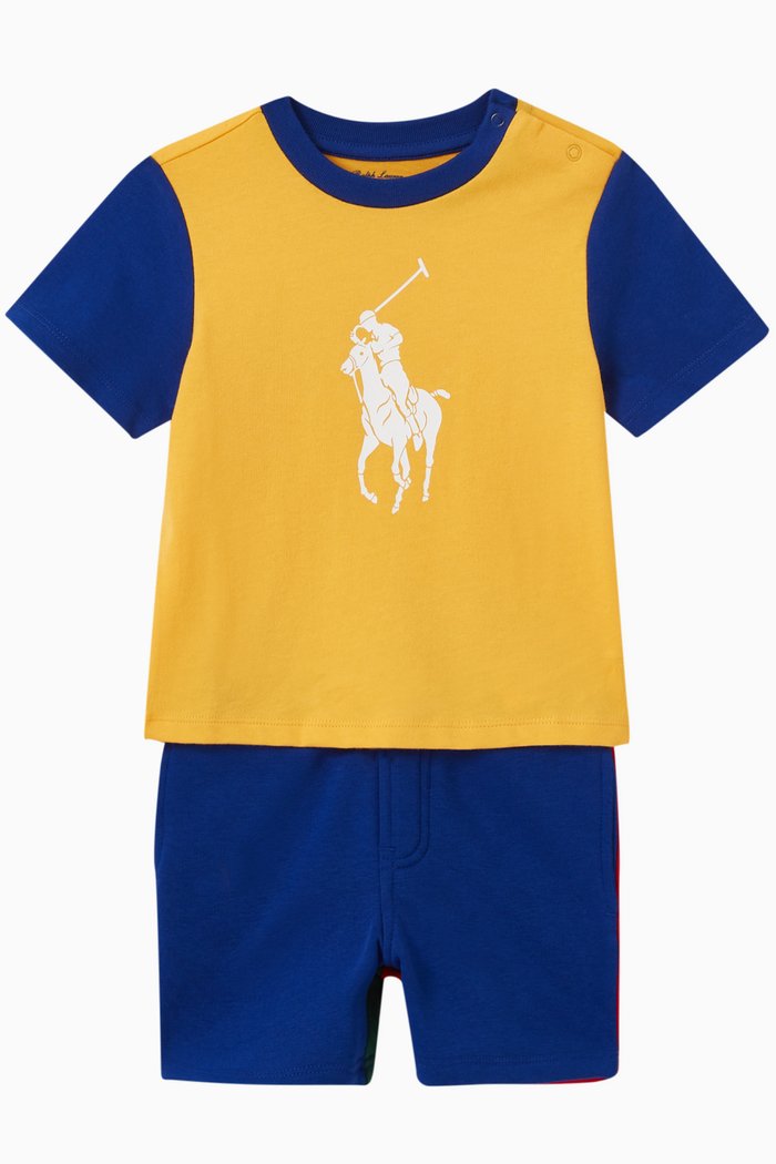 Logo T-shirt & Shorts Set, Multicolour