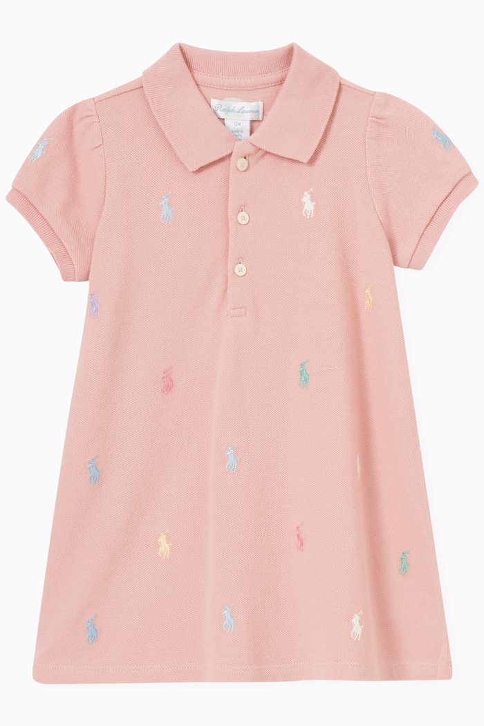 

Logo Dress in Cotton, Pink