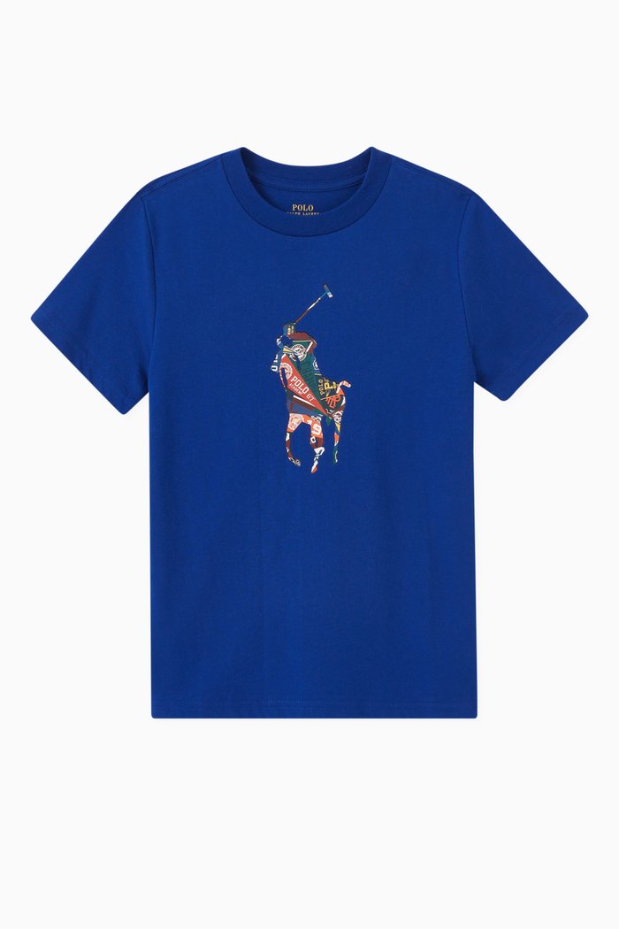 

Polo Macro Logo T-shirt in Cotton, Yellow