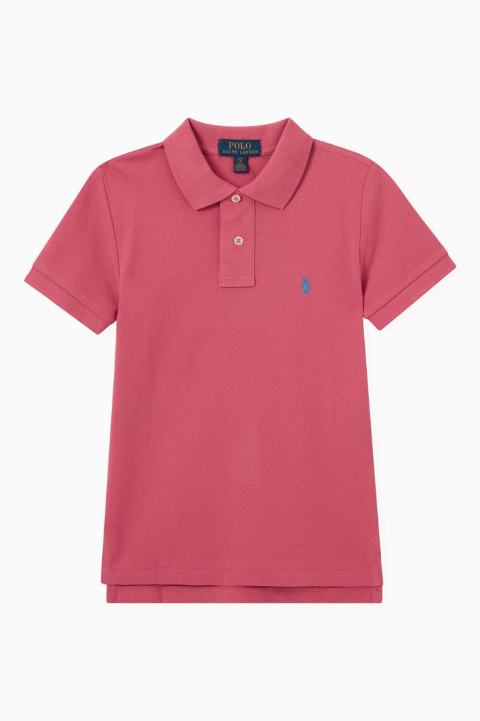 

Logo Polo T-shirt in Cotton, Purple