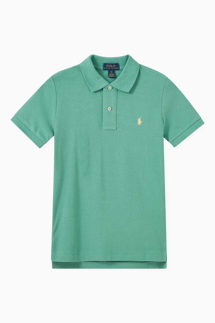 

Logo Polo T-shirt in Cotton, Green