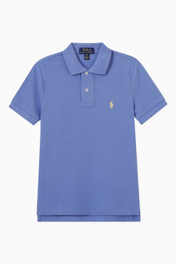 

Logo Polo T-shirt in Cotton, Blue