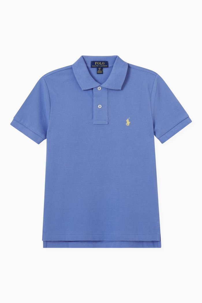 

Logo Polo T-shirt in Cotton, Blue
