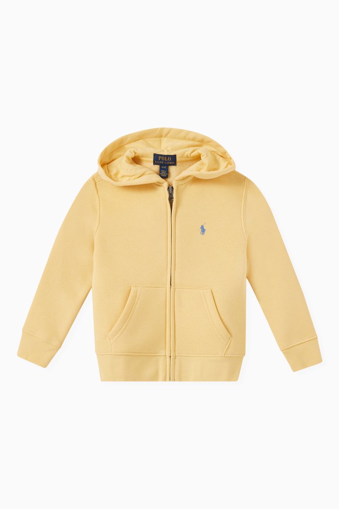 

Logo Print Hoodie in Cotton, Yellow
