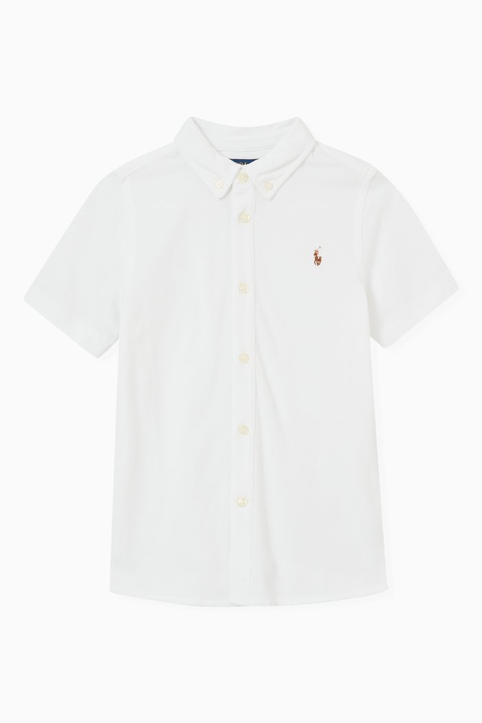 

Logo Polo Shirt in Cotton, White