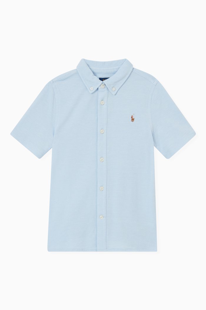 

Logo Polo Shirt in Cotton, Blue